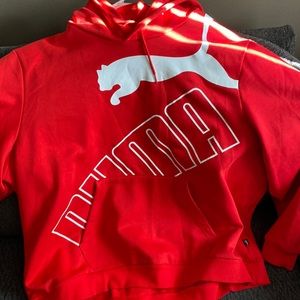 Men’s puma red pullover hoodie